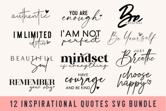 Download Boho Inspirational Quotes SVG BUNDLE - Inspirational quotes Collection