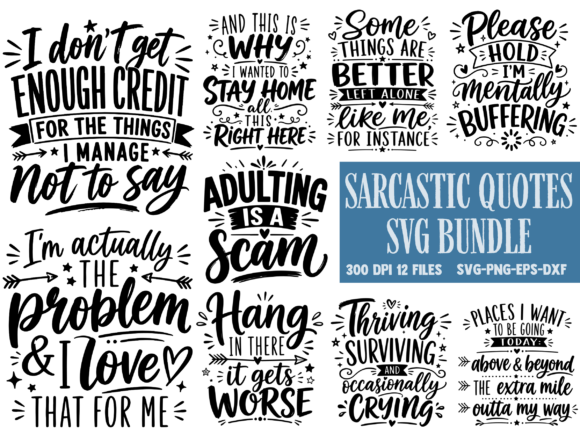 Download Sarcastic Quotes SVG Bundle - Sarcastic quotes svg Collection