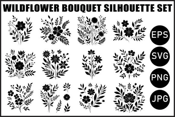 Download Black Wildflower Bouquet Vector Bundle - Premium Resources