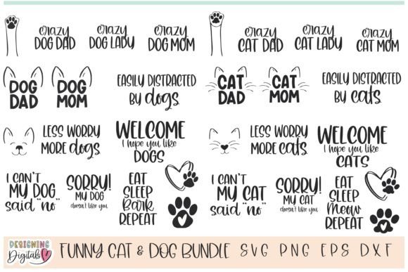 Download Funny Pet SVG Bundle, Cat &amp; Dog Clipart - Pet svg bundle Collection