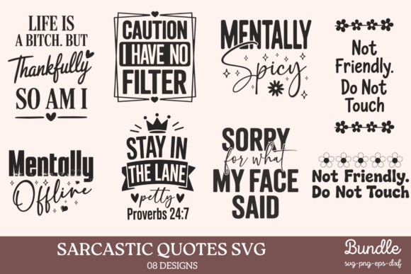 Download Sarcastic Quotes SVG Bundle - Sarcastic quotes svg Collection